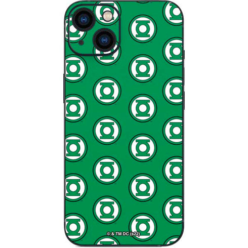 DC Comics Green Lantern Logo Pattern iPhone 14 Plus Skin